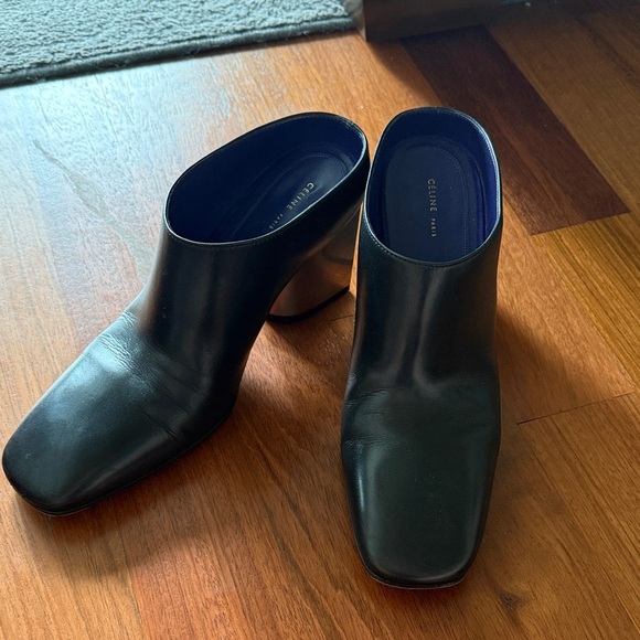 Celine Leather Block Heel - Picture 1 of 4